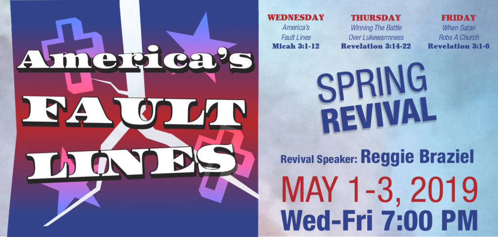 Spring Revival May 1-3, 2019 at 7:00 PM
